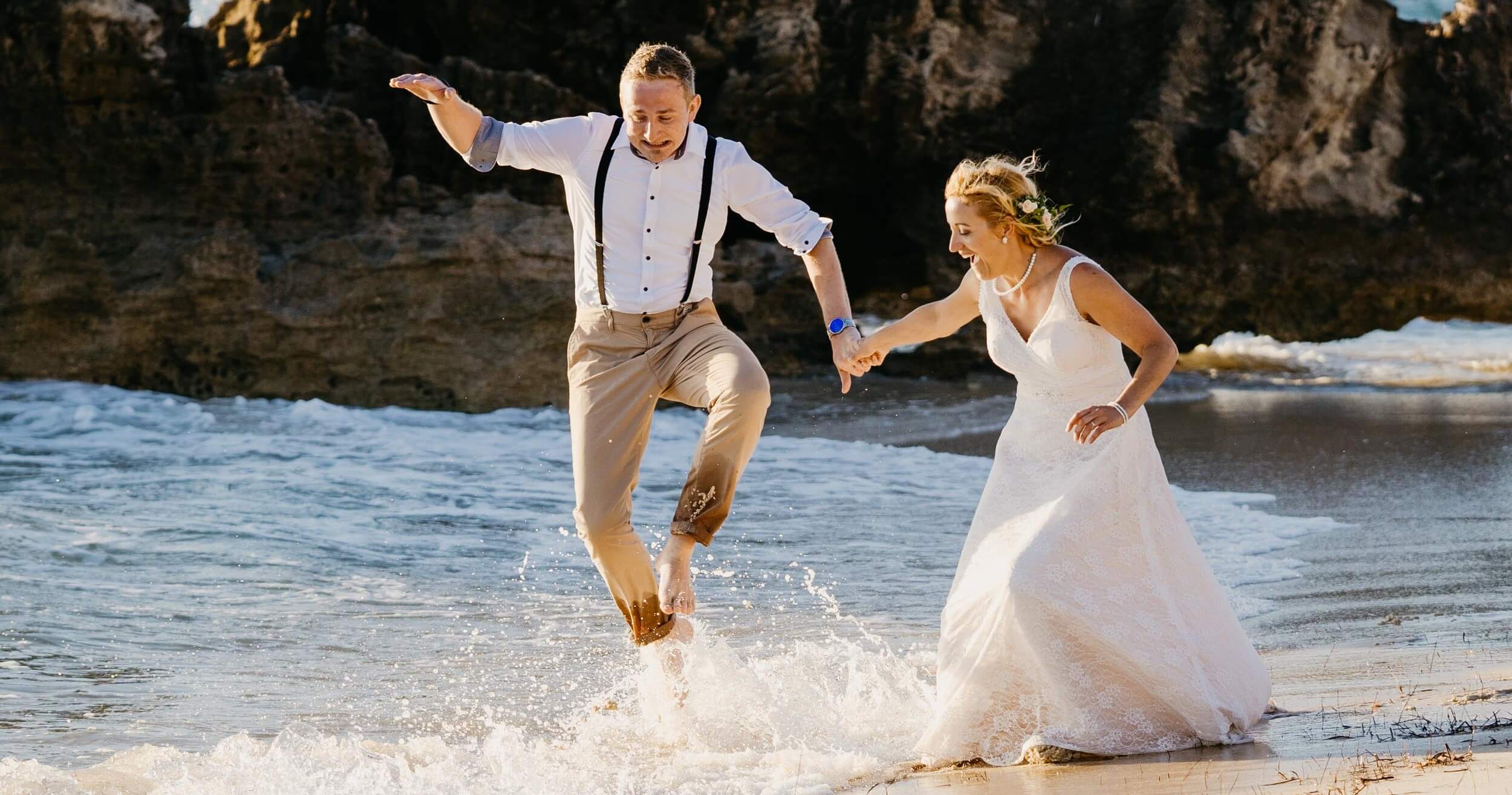 Fun Elopement Weddings – Swift Hound Weddings Photography – Eloping Perth Beaches